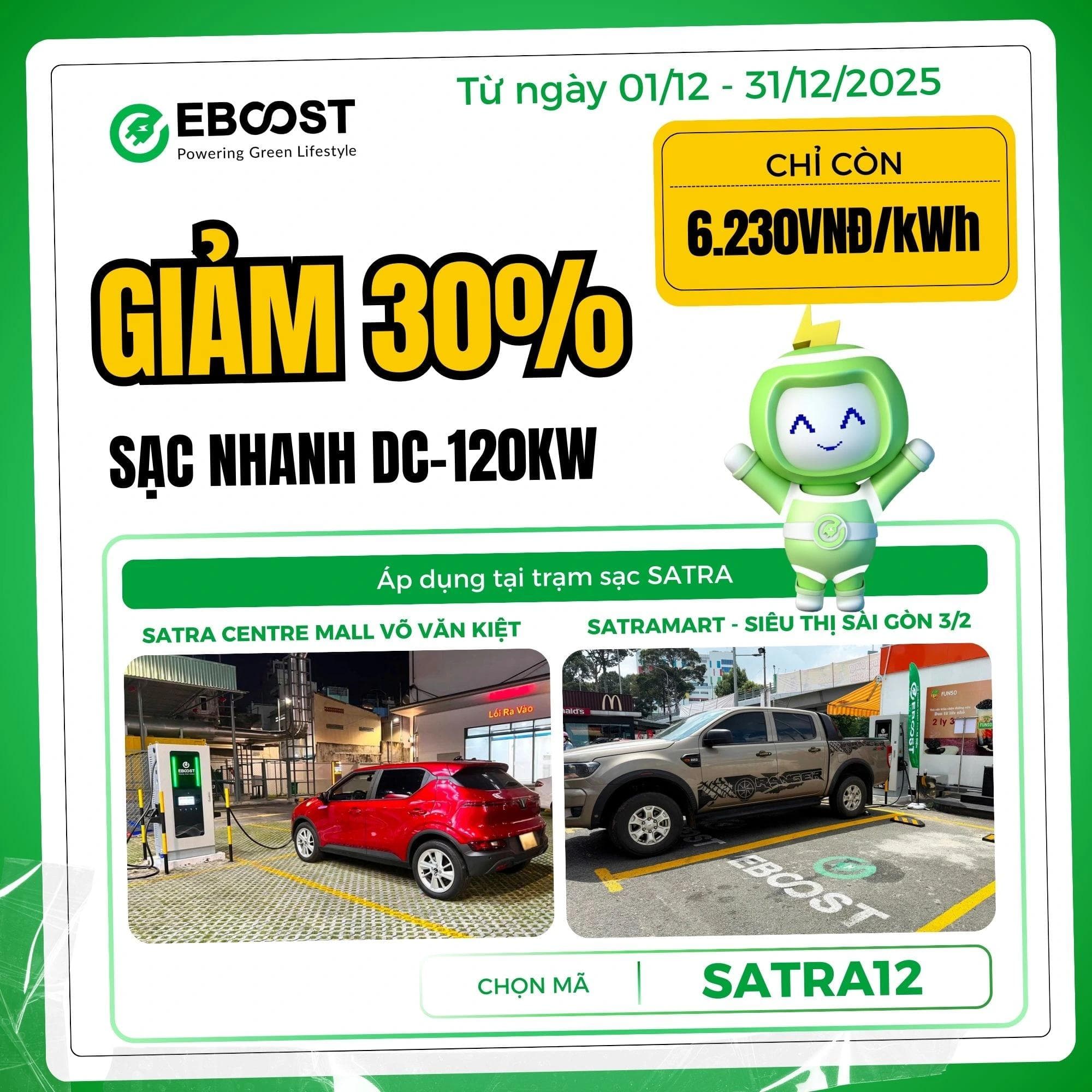 CHÀO THÁNG 12 VỚI ƯU ĐÃI SẠC NHANH CÙNG EBOOST!