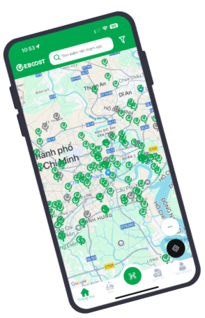 EBOOST app – charging station map